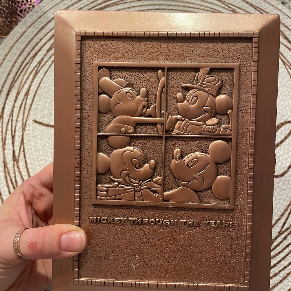 Disney Mickey Through The Years Frame with Pin Collectible Rose Gold Copper WDW